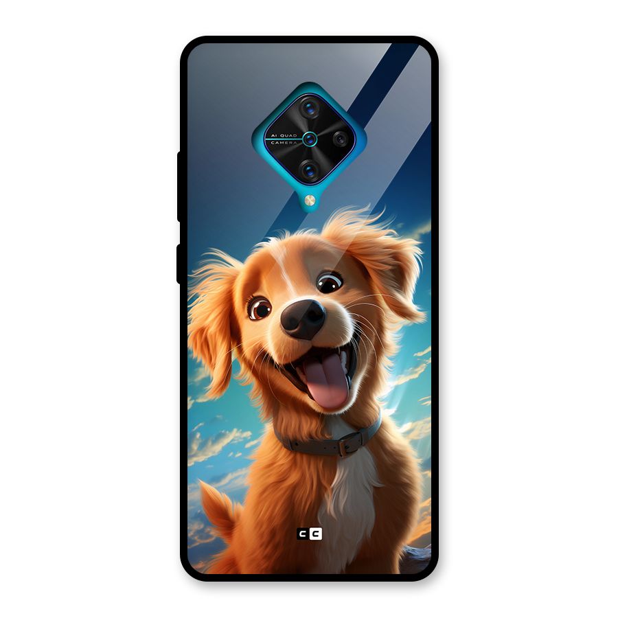 Happy Puppy Glass Back Case for Vivo S1 Pro