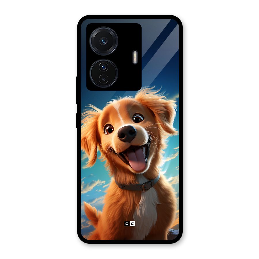 Happy Puppy Glass Back Case for Vivo T1 Pro