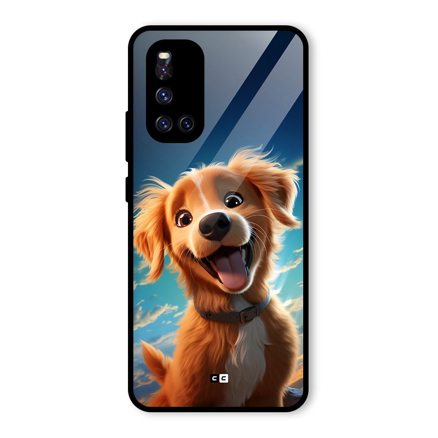Happy Puppy Glass Back Case for Vivo V19