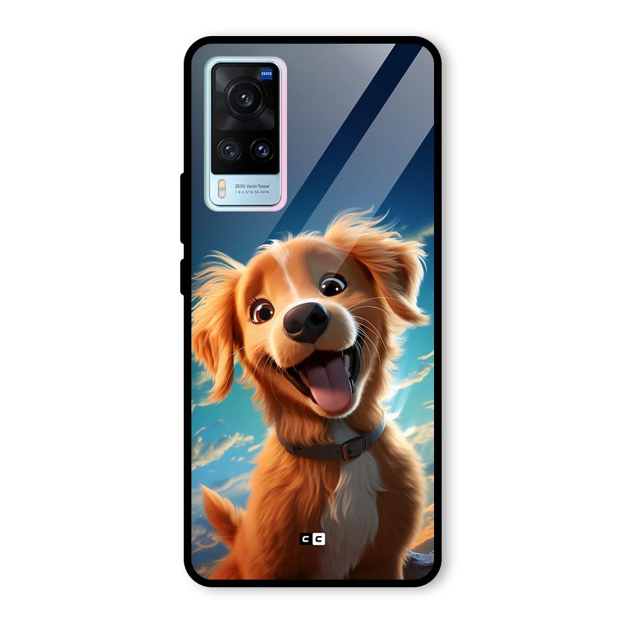 Happy Puppy Glass Back Case for Vivo X60