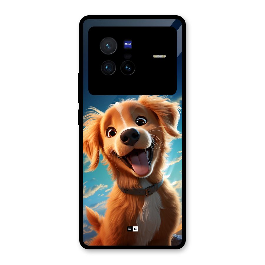 Happy Puppy Glass Back Case for Vivo X80