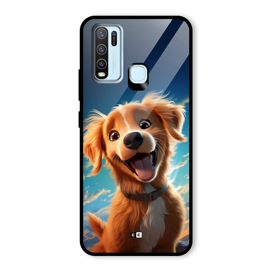 Happy Puppy Glass Back Case for Vivo Y50