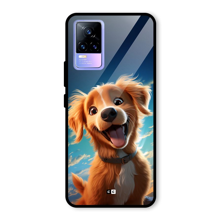 Happy Puppy Glass Back Case for Vivo Y73