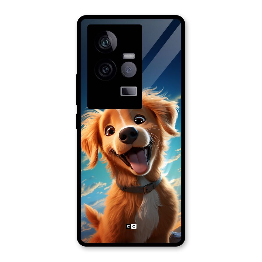 Happy Puppy Glass Back Case for Vivo iQOO 11 5G
