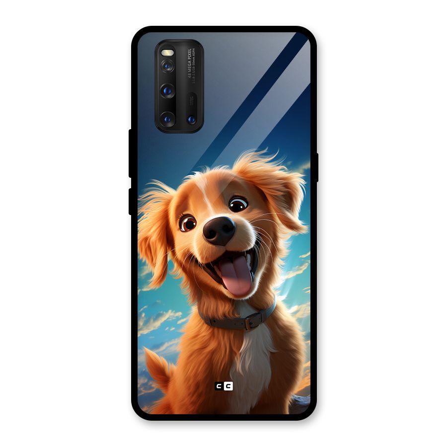 Happy Puppy Glass Back Case for Vivo iQOO 3