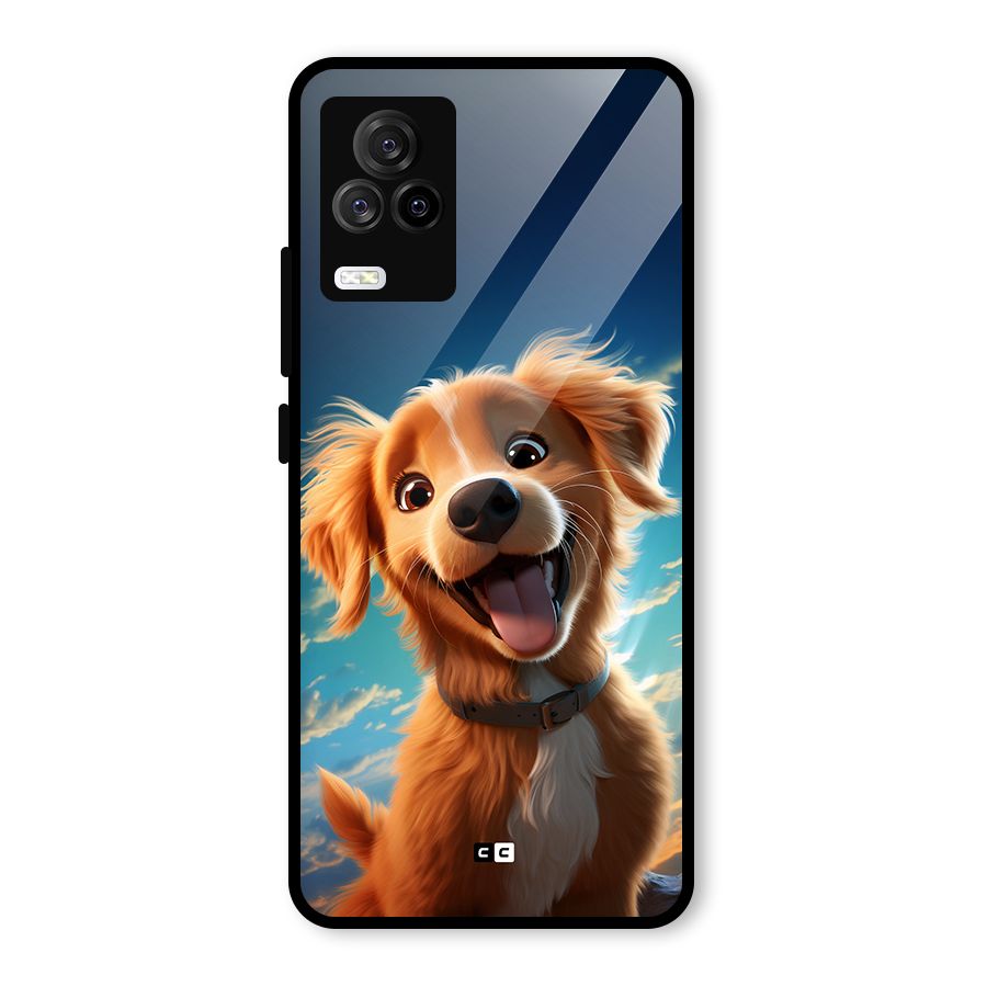 Happy Puppy Glass Back Case for Vivo iQOO 7 Legend 5G