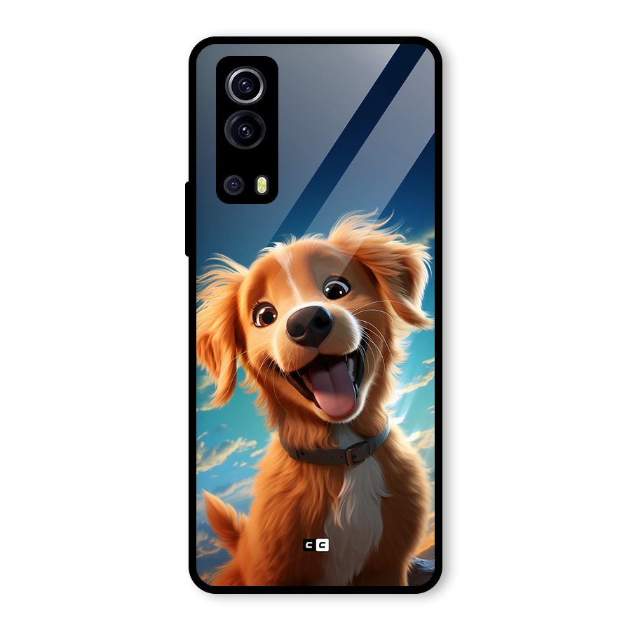 Happy Puppy Glass Back Case for Vivo iQOO Z3