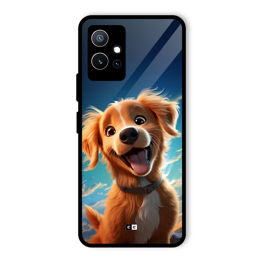 Happy Puppy Glass Back Case for Vivo iQOO Z6