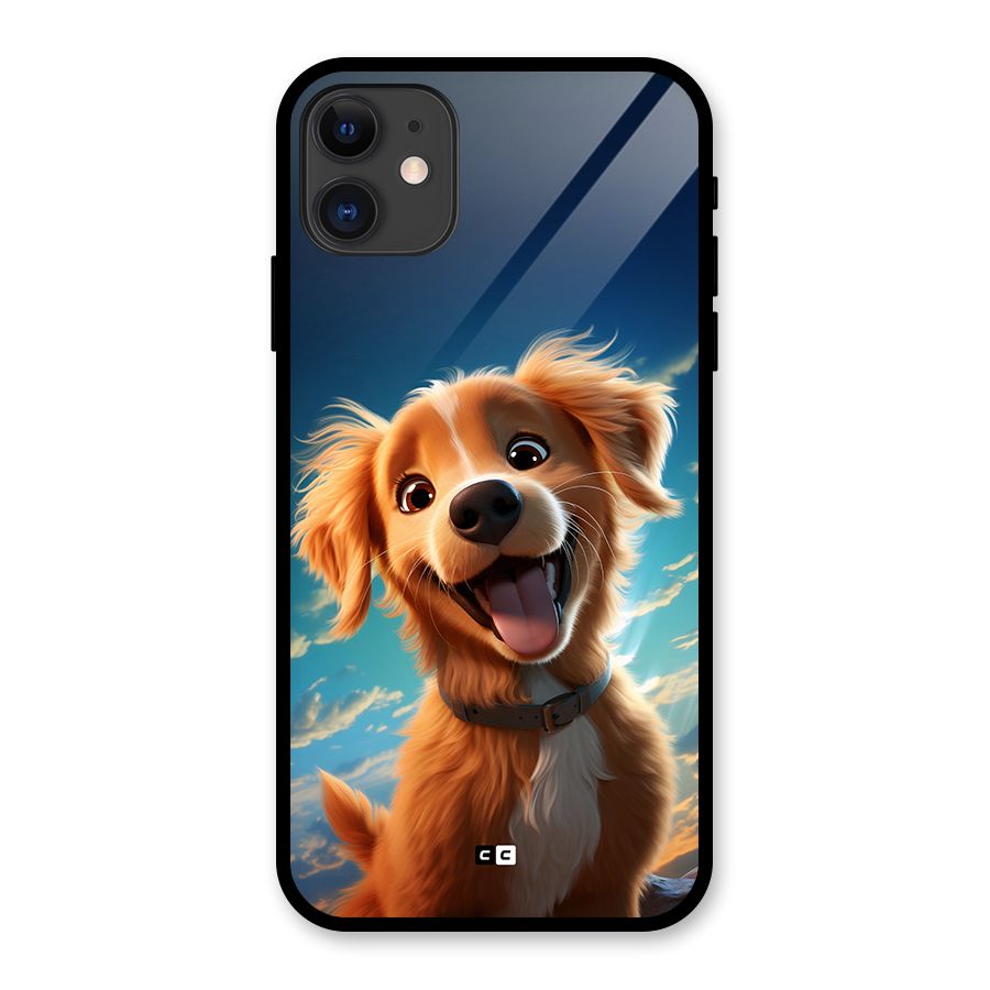 Happy Puppy Glass Back Case for iPhone 11
