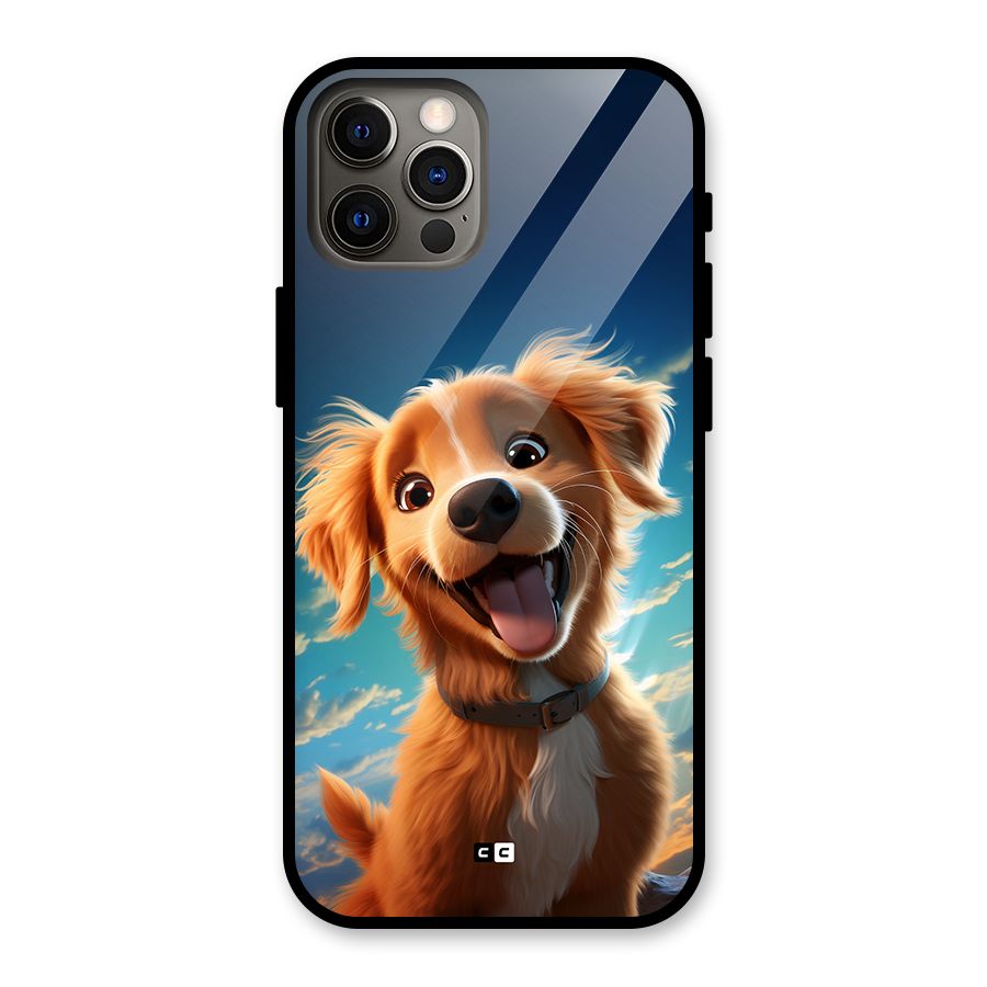 Happy Puppy Glass Back Case for iPhone 12 Pro
