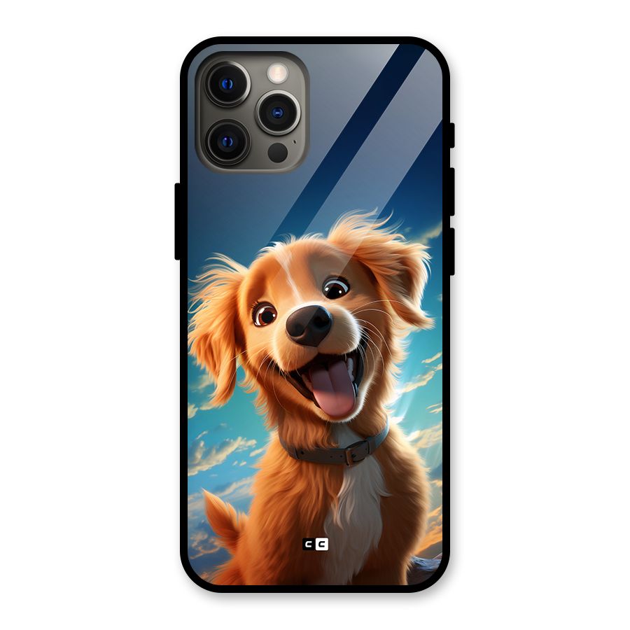 Happy Puppy Glass Back Case for iPhone 12 Pro Max