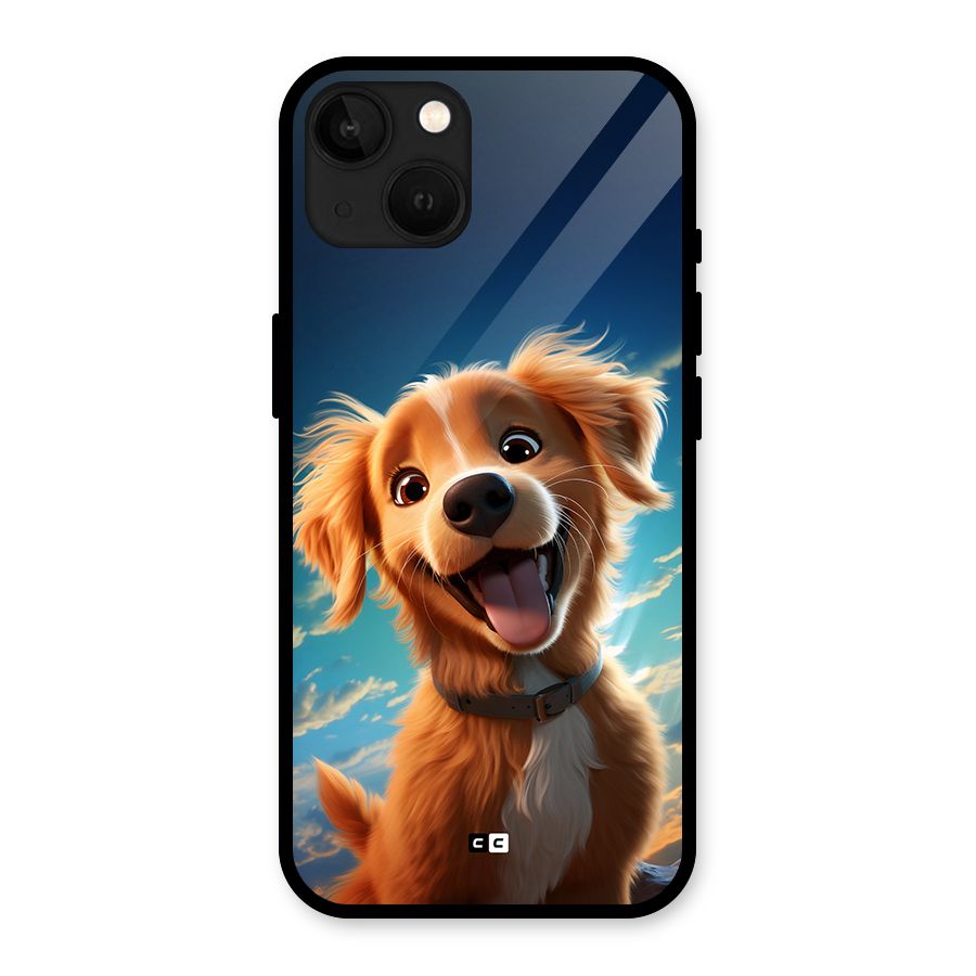 Happy Puppy Glass Back Case for iPhone 13