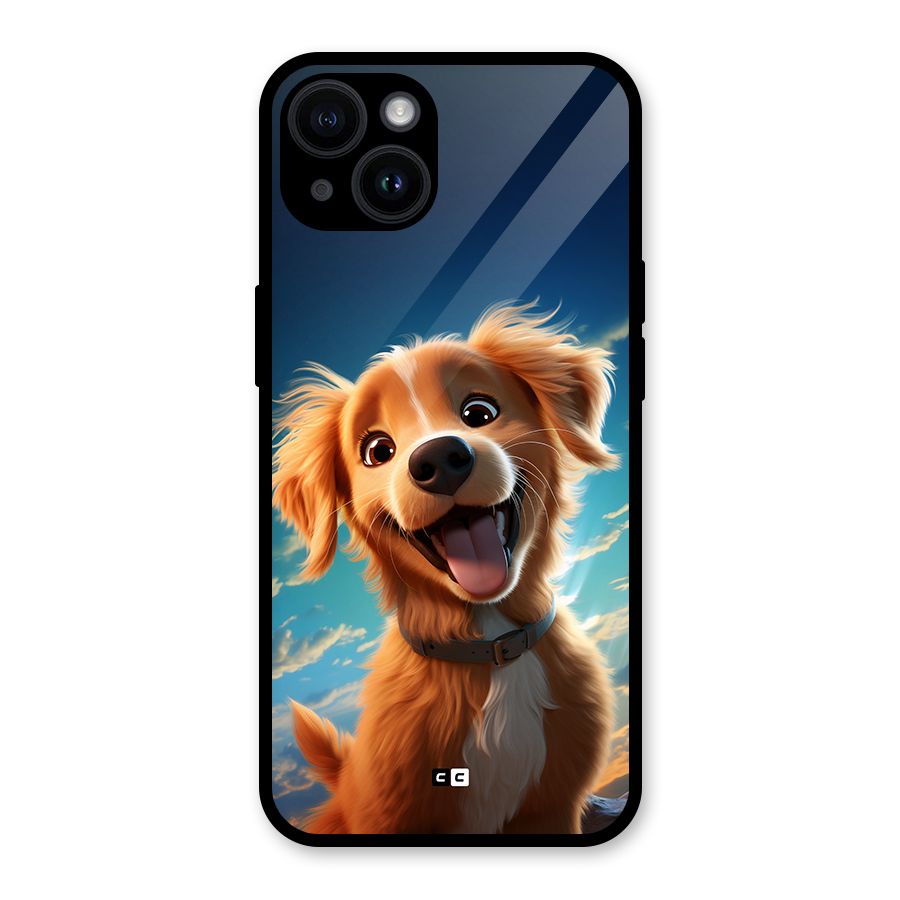 Happy Puppy Glass Back Case for iPhone 14