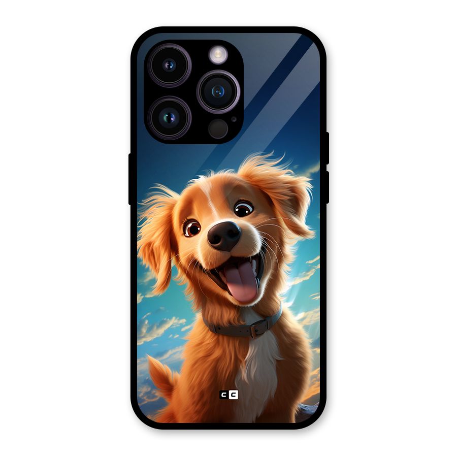 Happy Puppy Glass Back Case for iPhone 14 Pro