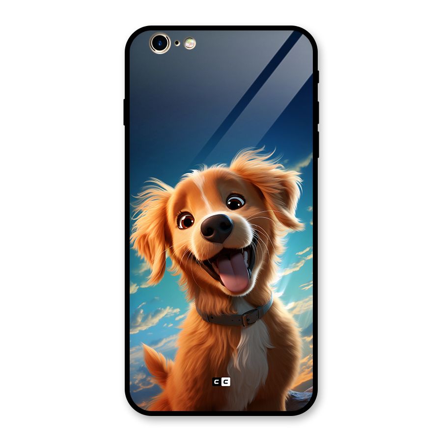 Happy Puppy Glass Back Case for iPhone 6 Plus 6S Plus