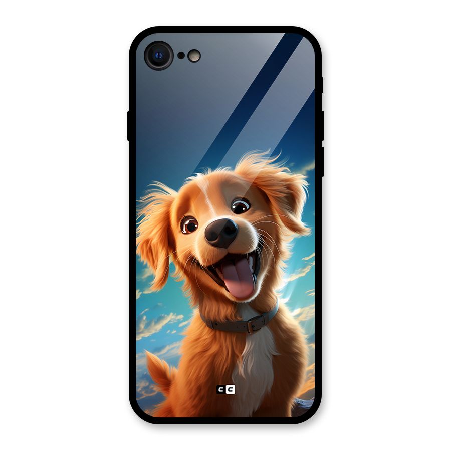 Happy Puppy Glass Back Case for iPhone 7