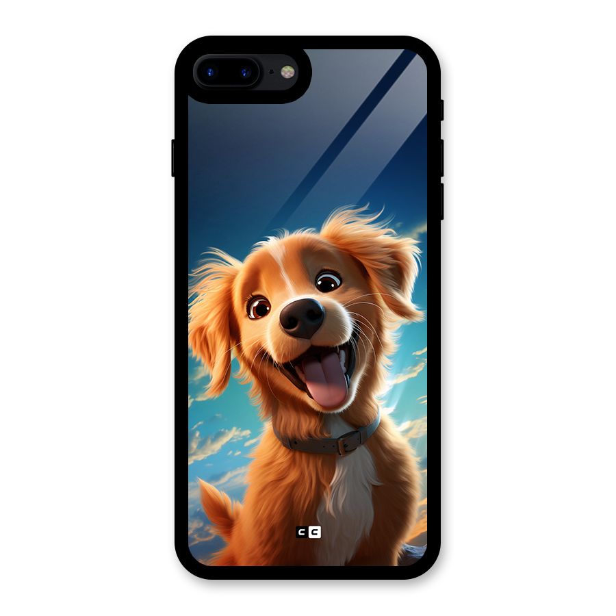 Happy Puppy Glass Back Case for iPhone 8 Plus
