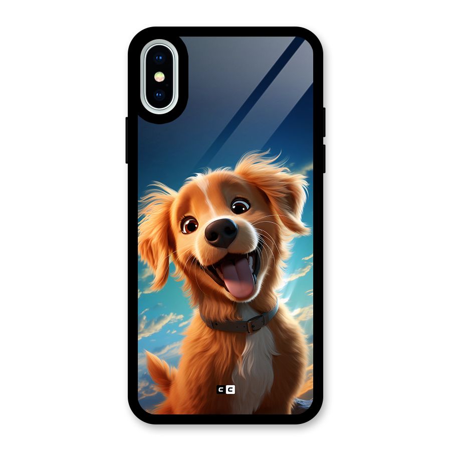 Happy Puppy Glass Back Case for iPhone X
