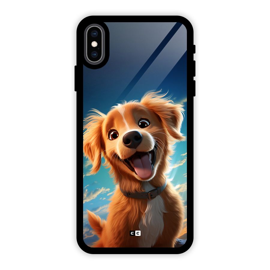 Happy Puppy Glass Back Case for iPhone XS Max