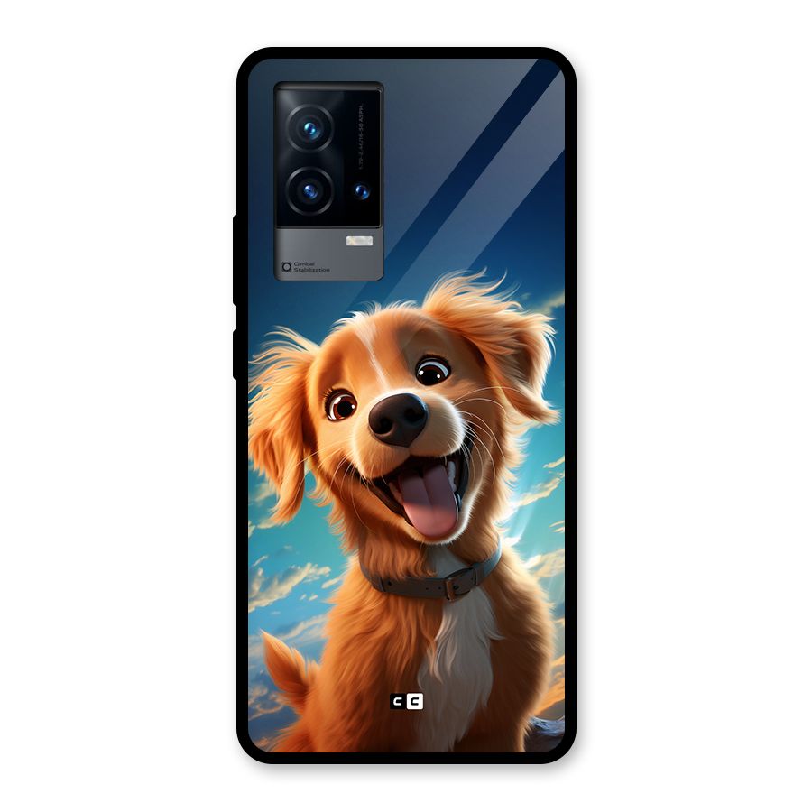 Happy Puppy Glass Back Case for iQOO 9 5G