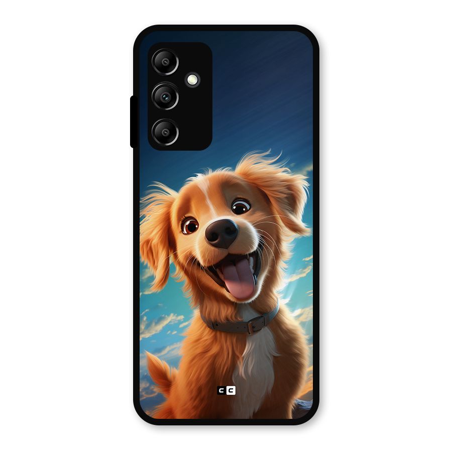 Happy Puppy Metal Back Case for Galaxy A14 5G
