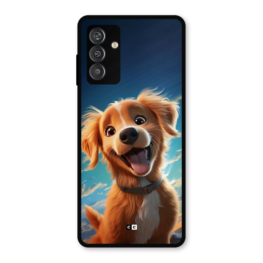 Happy Puppy Metal Back Case for Galaxy M13