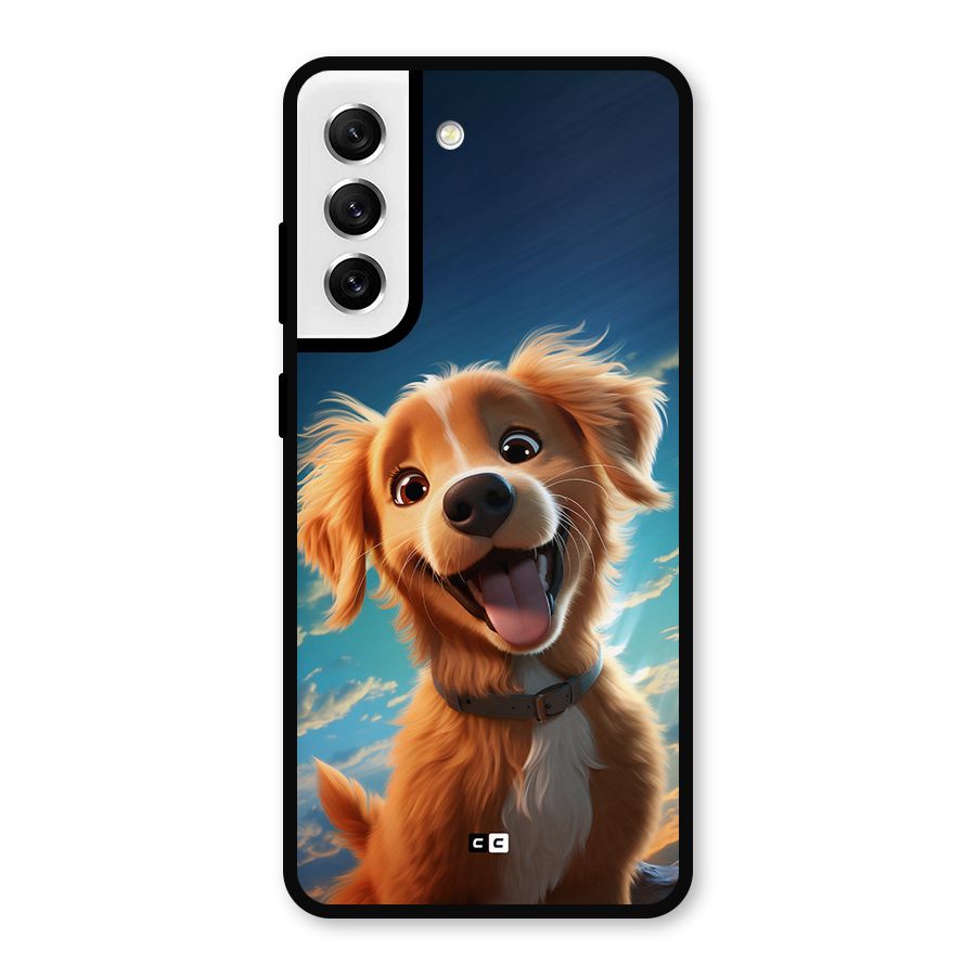 Happy Puppy Metal Back Case for Galaxy S21 FE 5G