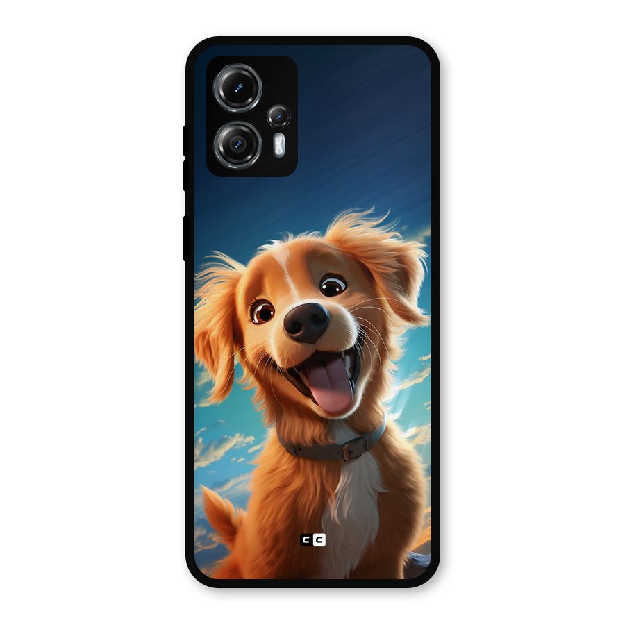 Happy Puppy Metal Back Case for Moto G13