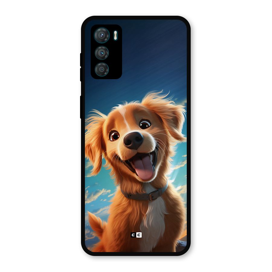 Happy Puppy Metal Back Case for Moto G42