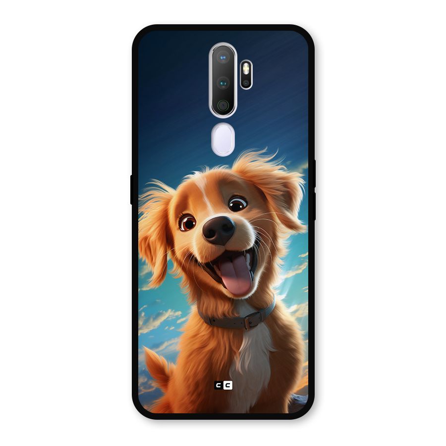 Happy Puppy Metal Back Case for Oppo A5 (2020)