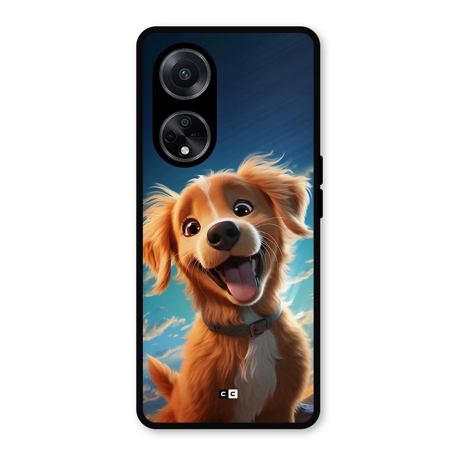 Happy Puppy Metal Back Case for Oppo F23
