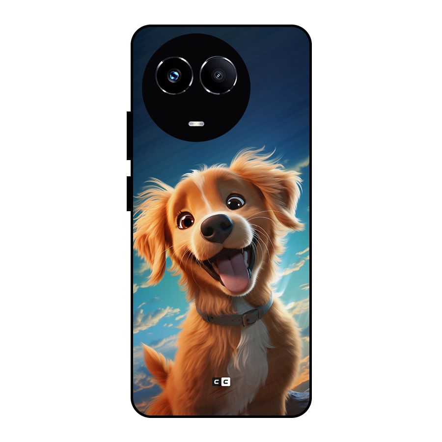 Happy Puppy Metal Back Case for Realme 11 5G