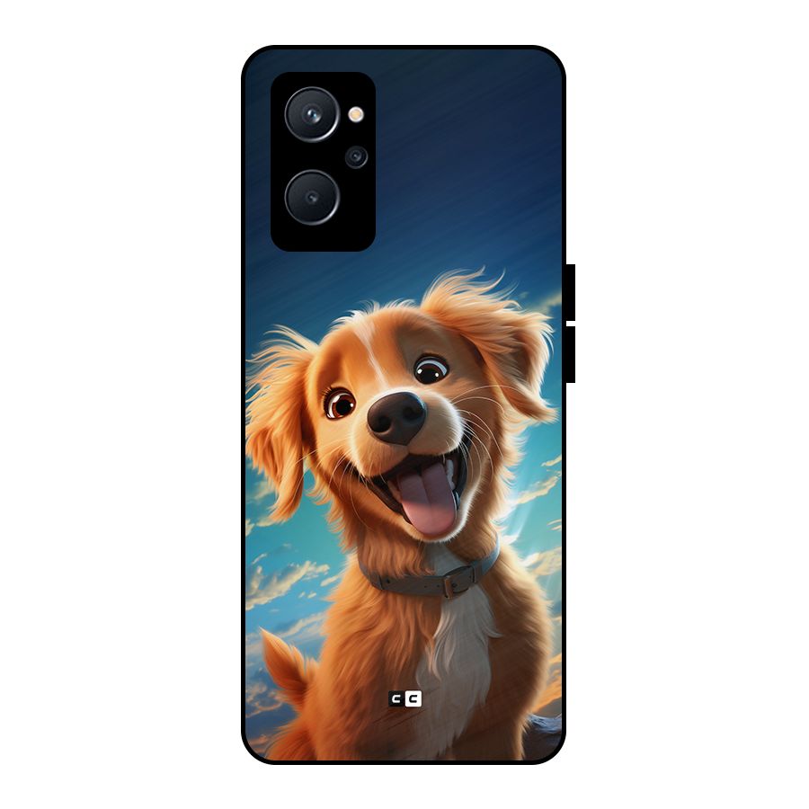 Happy Puppy Metal Back Case for Realme 9i 5G