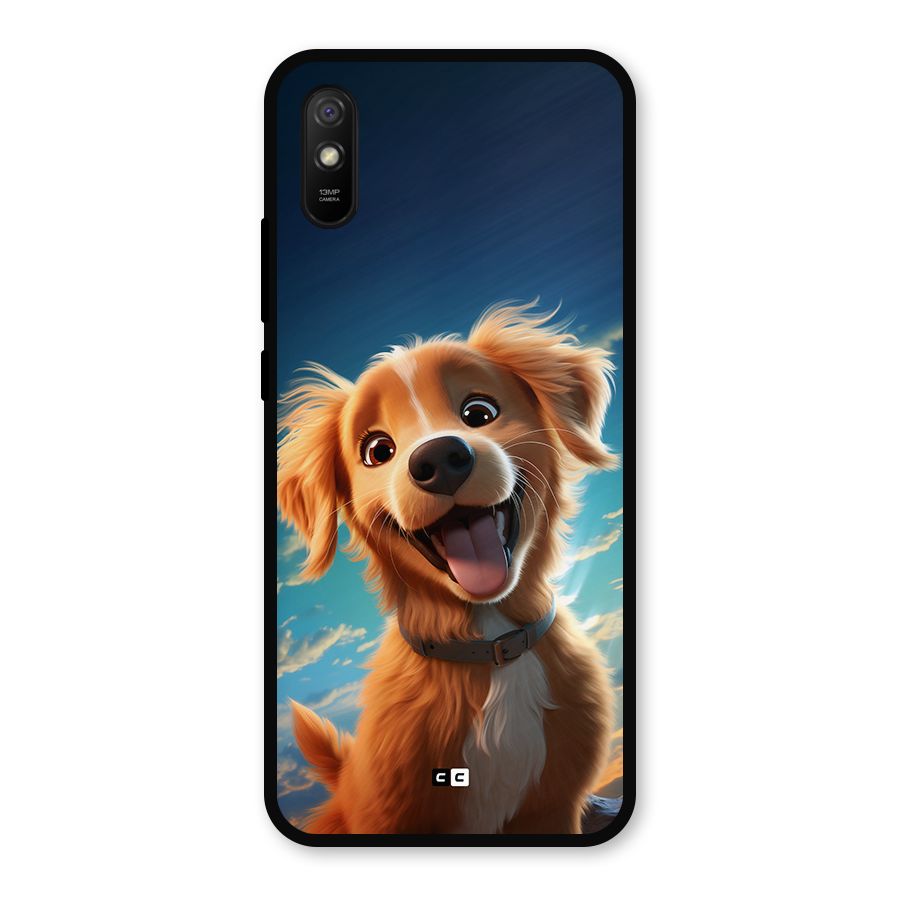 Happy Puppy Metal Back Case for Redmi 9a