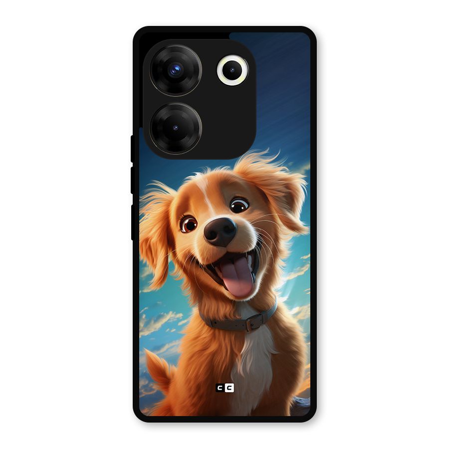 Happy Puppy Metal Back Case for Tecno Camon 20