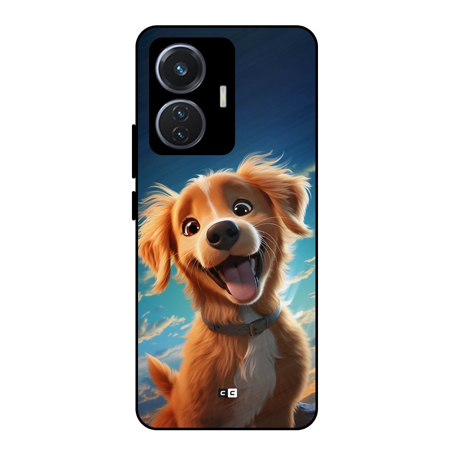 Happy Puppy Metal Back Case for Vivo T1 44W