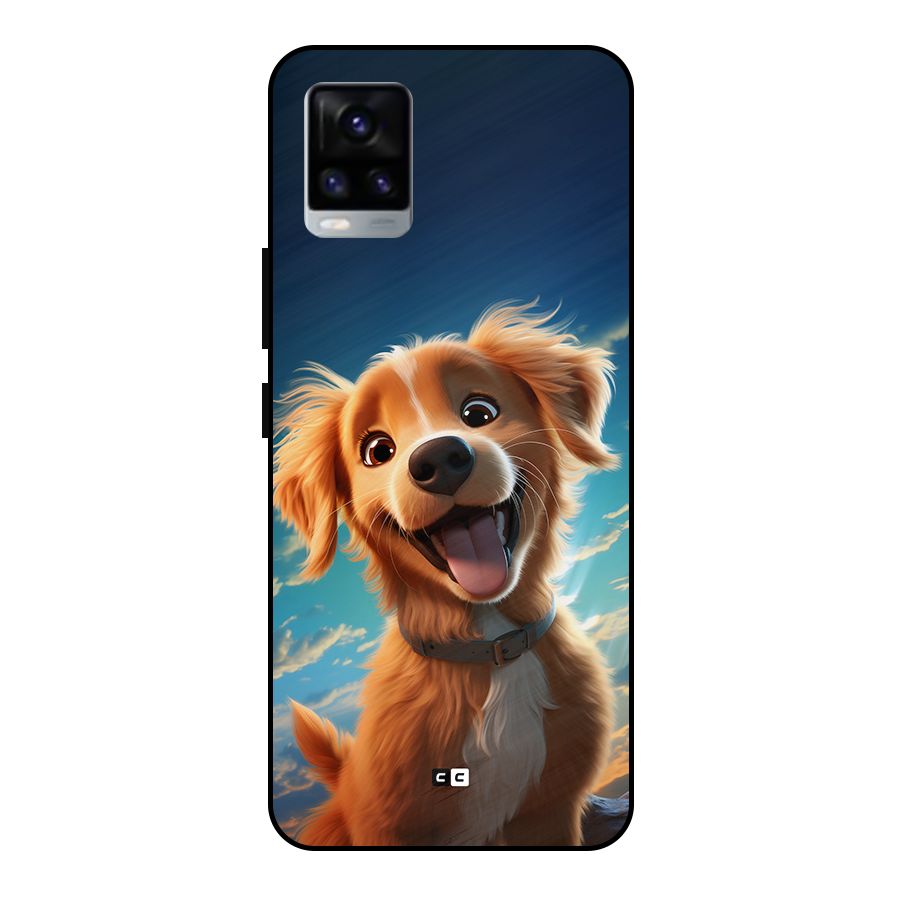 Happy Puppy Metal Back Case for Vivo V20
