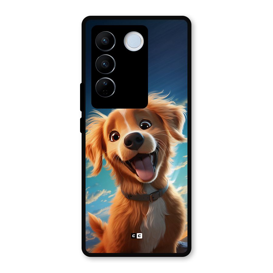 Happy Puppy Metal Back Case for Vivo V27