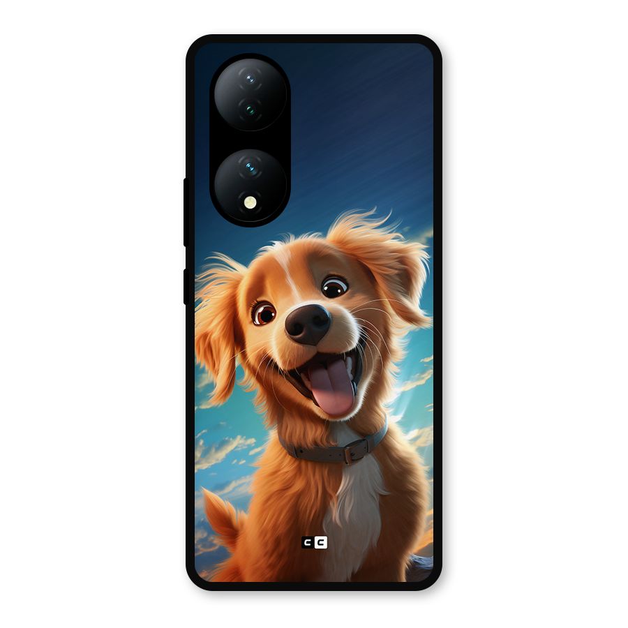 Happy Puppy Metal Back Case for Vivo Y100