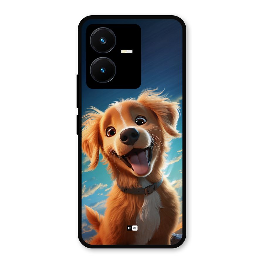 Happy Puppy Metal Back Case for Vivo Y22