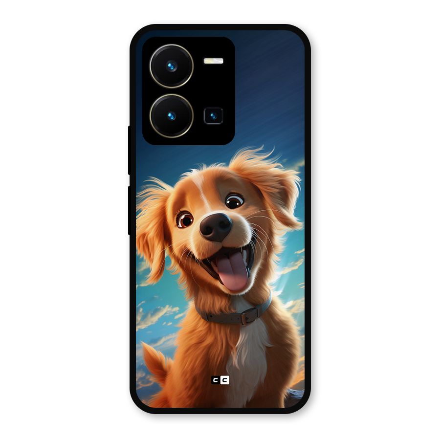 Happy Puppy Metal Back Case for Vivo Y35