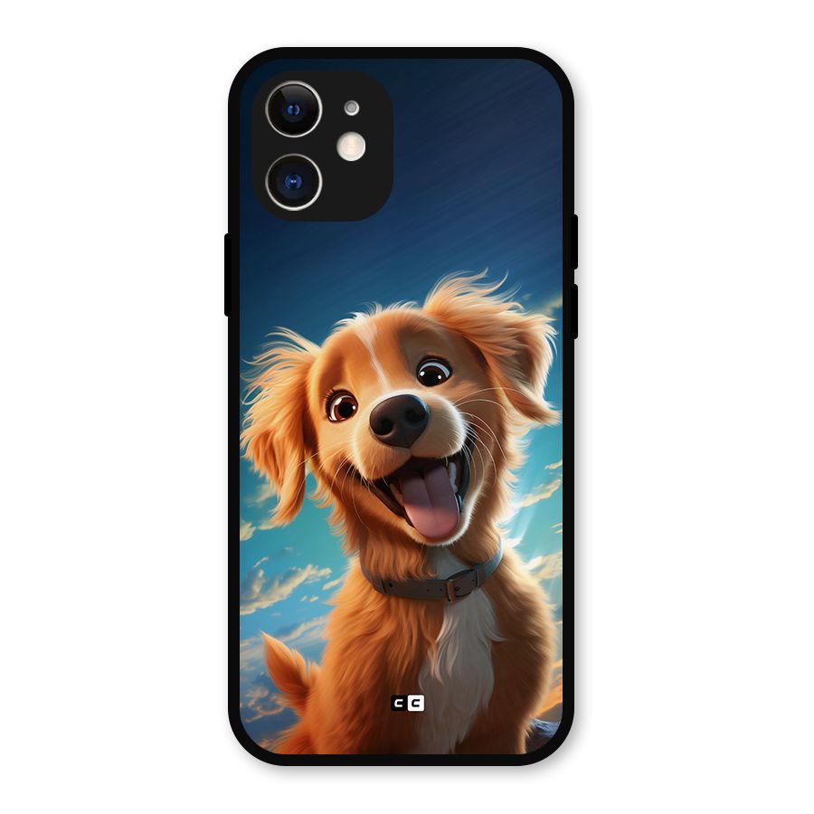 Happy Puppy Metal Back Case for iPhone 12
