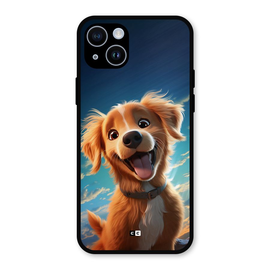 Happy Puppy Metal Back Case for iPhone 14