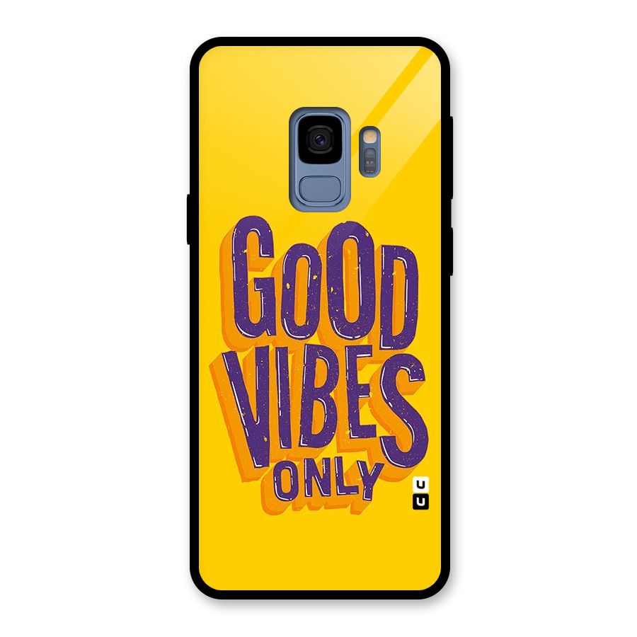 Happy Vibes Only Glass Back Case for Galaxy S9
