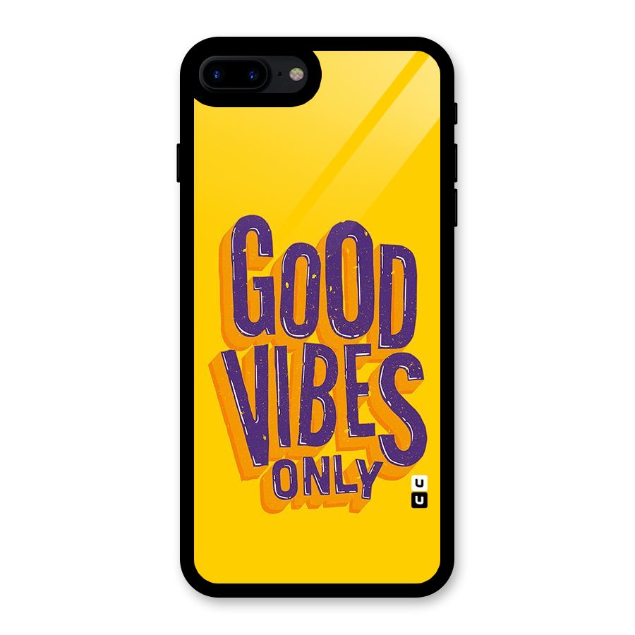 Happy Vibes Only Glass Back Case for iPhone 7 Plus