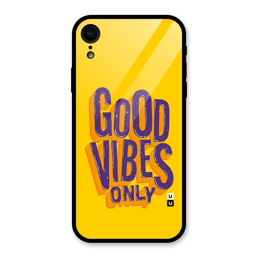 Happy Vibes Only Glass Back Case for iPhone XR