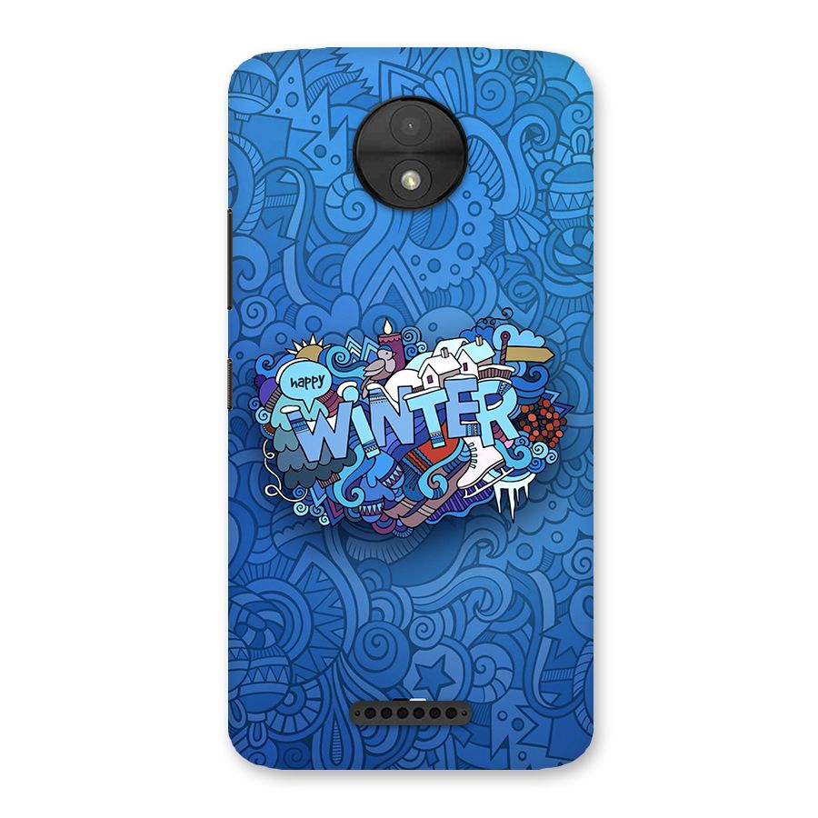 Happy Winter Back Case for Moto C