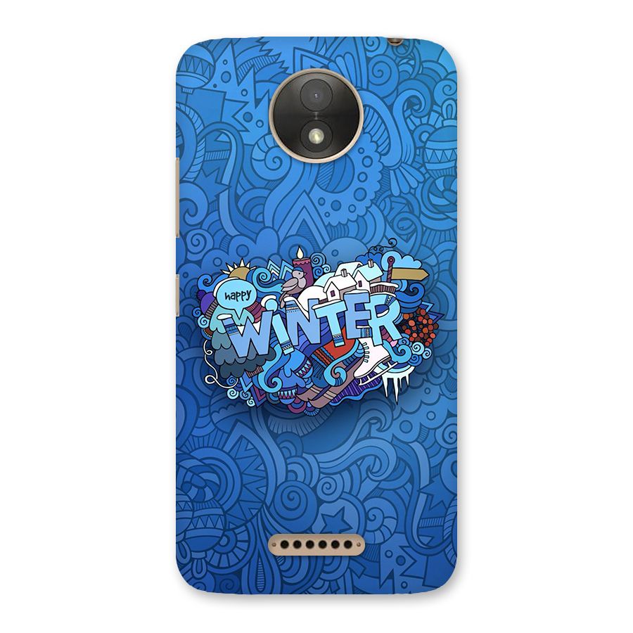 Happy Winter Back Case for Moto C Plus