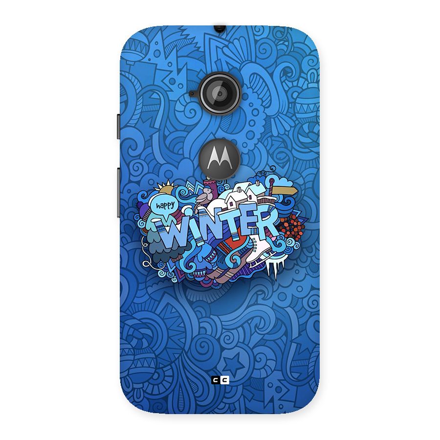 Happy Winter Back Case for Moto E 2nd Gen