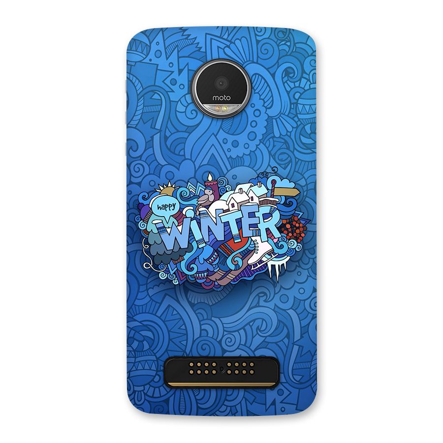 Happy Winter Back Case for Moto Z Play